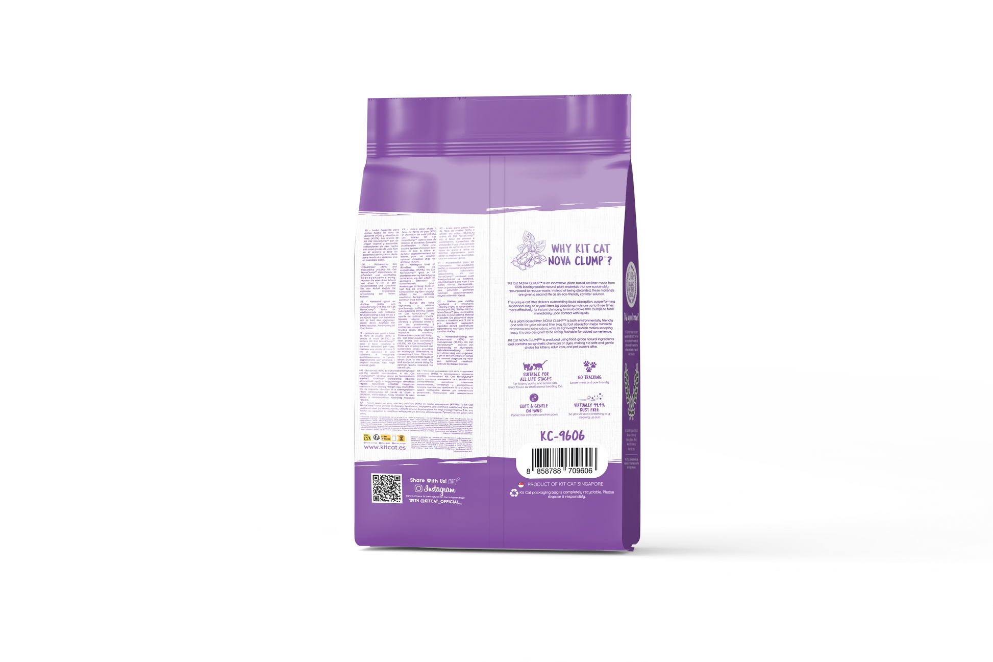 Katzenstreu-Set Eco SoyaClump – Lavendel 7 l Katzenstreu