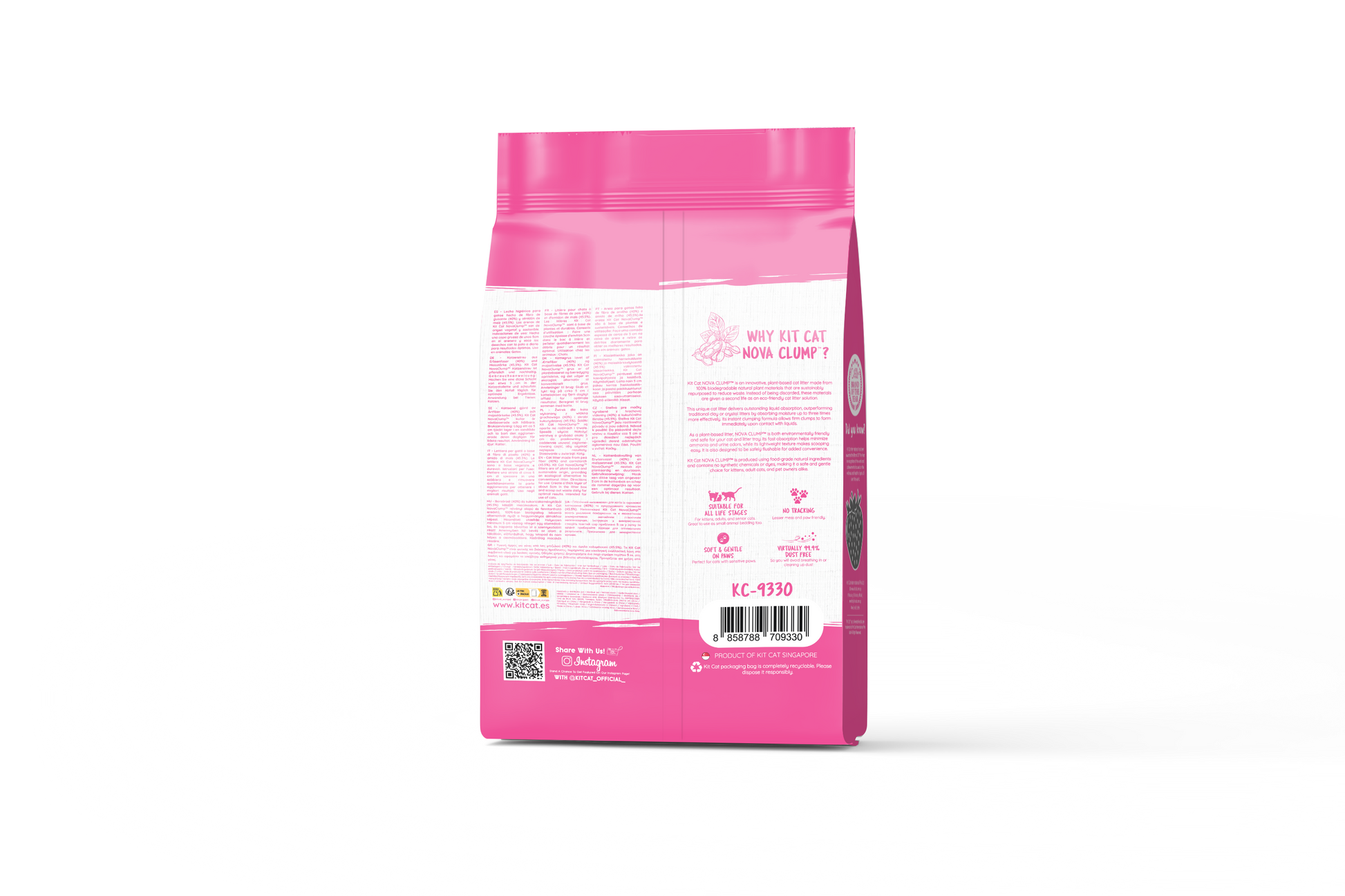 Kit Cat Arena Eco SoyaClump – Strawberry 7 l Katzenstreu