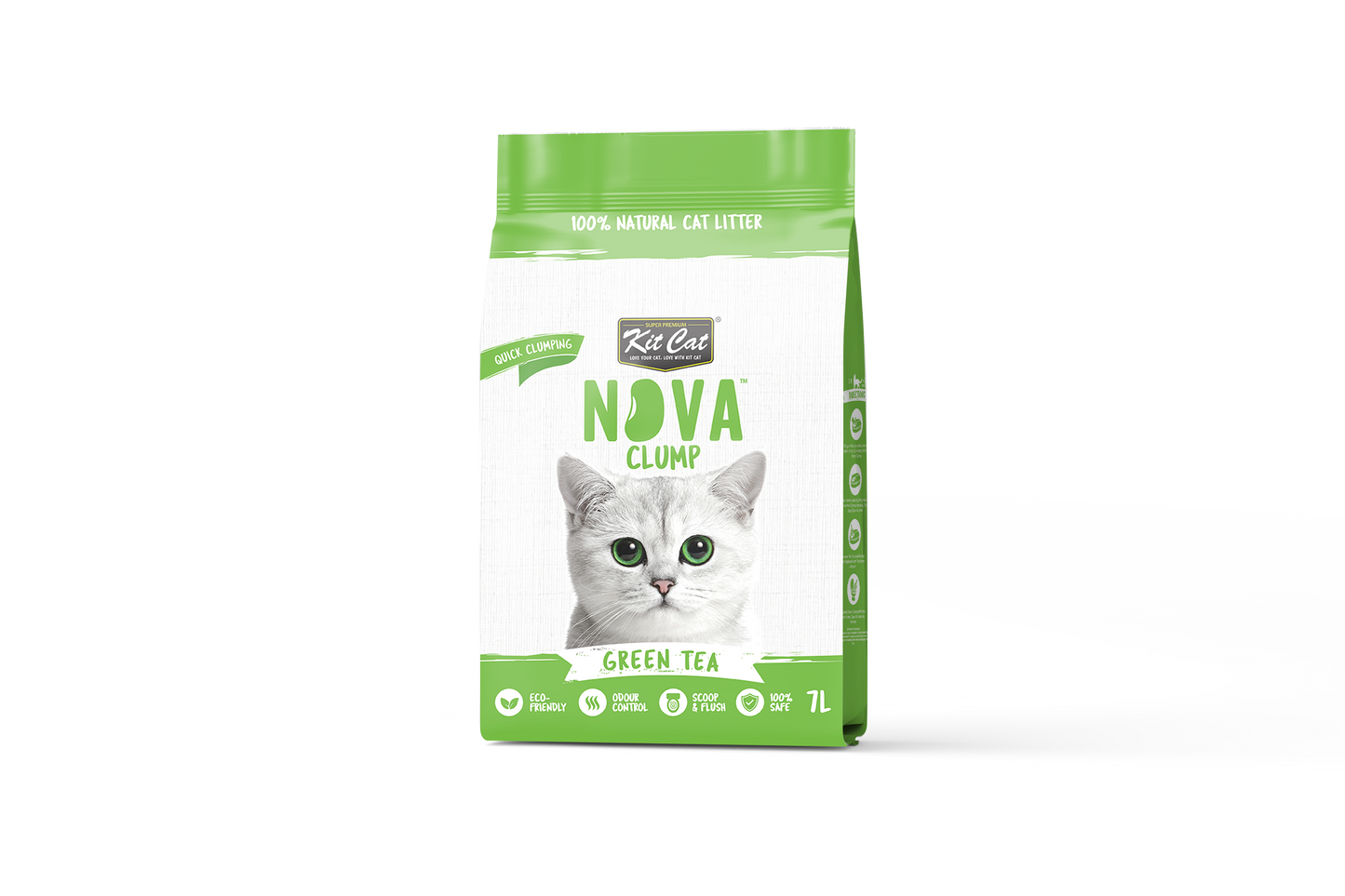Kit Cat Arena Eco SoyaClump – Green Tea 7 l Katzenstreu