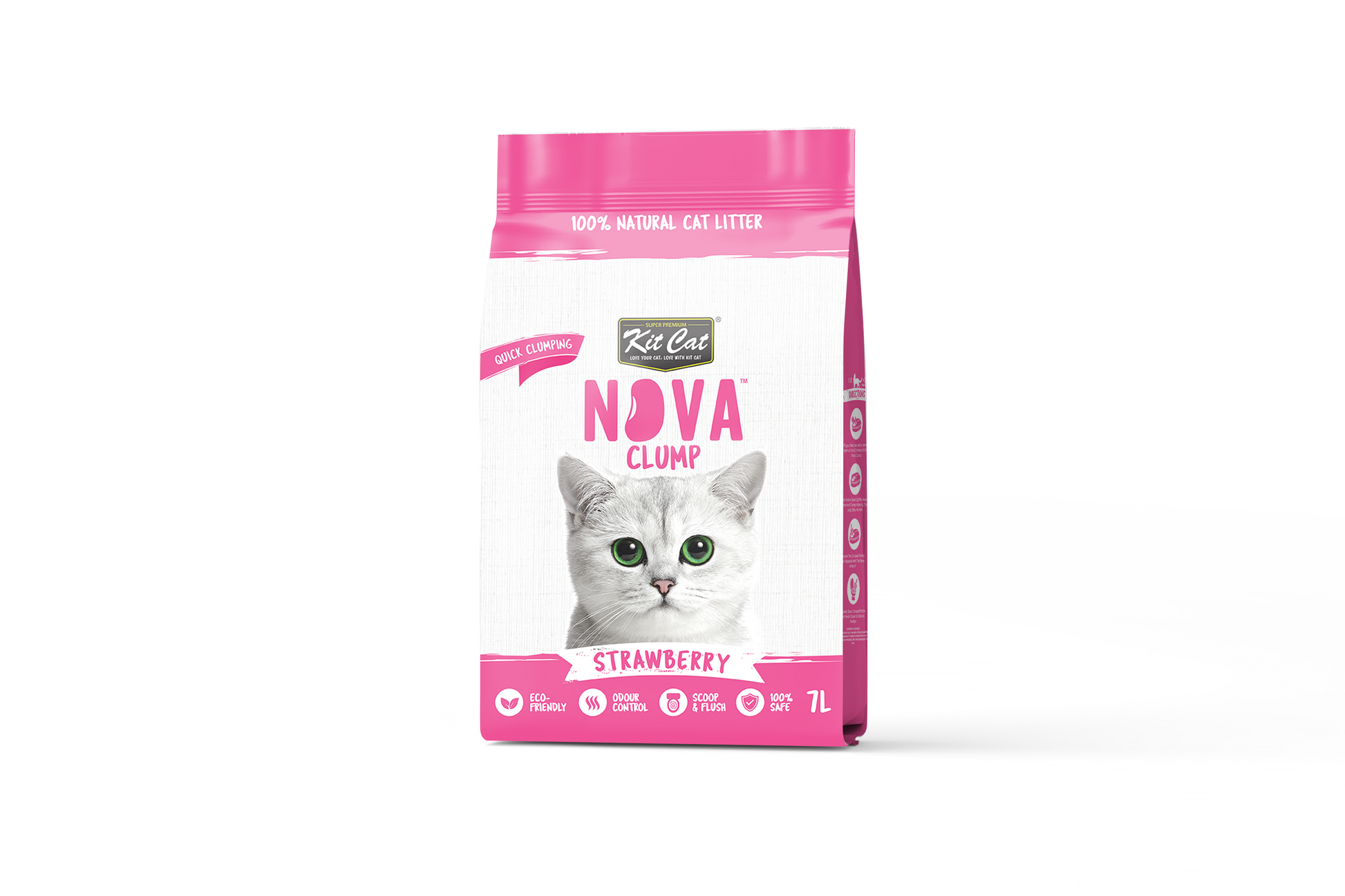 Kit Cat Arena Eco SoyaClump – Strawberry 7 l Katzenstreu