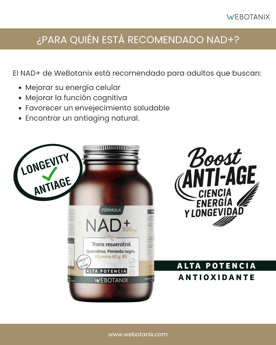 NAD+ 300 mg Trans Resveratrol WEBOTANIX 60 Kapseln