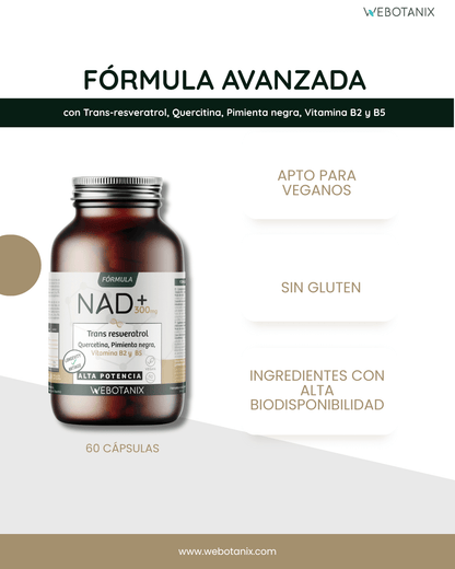 NAD+ 300 mg Trans Resveratrol WEBOTANIX 60 Kapseln