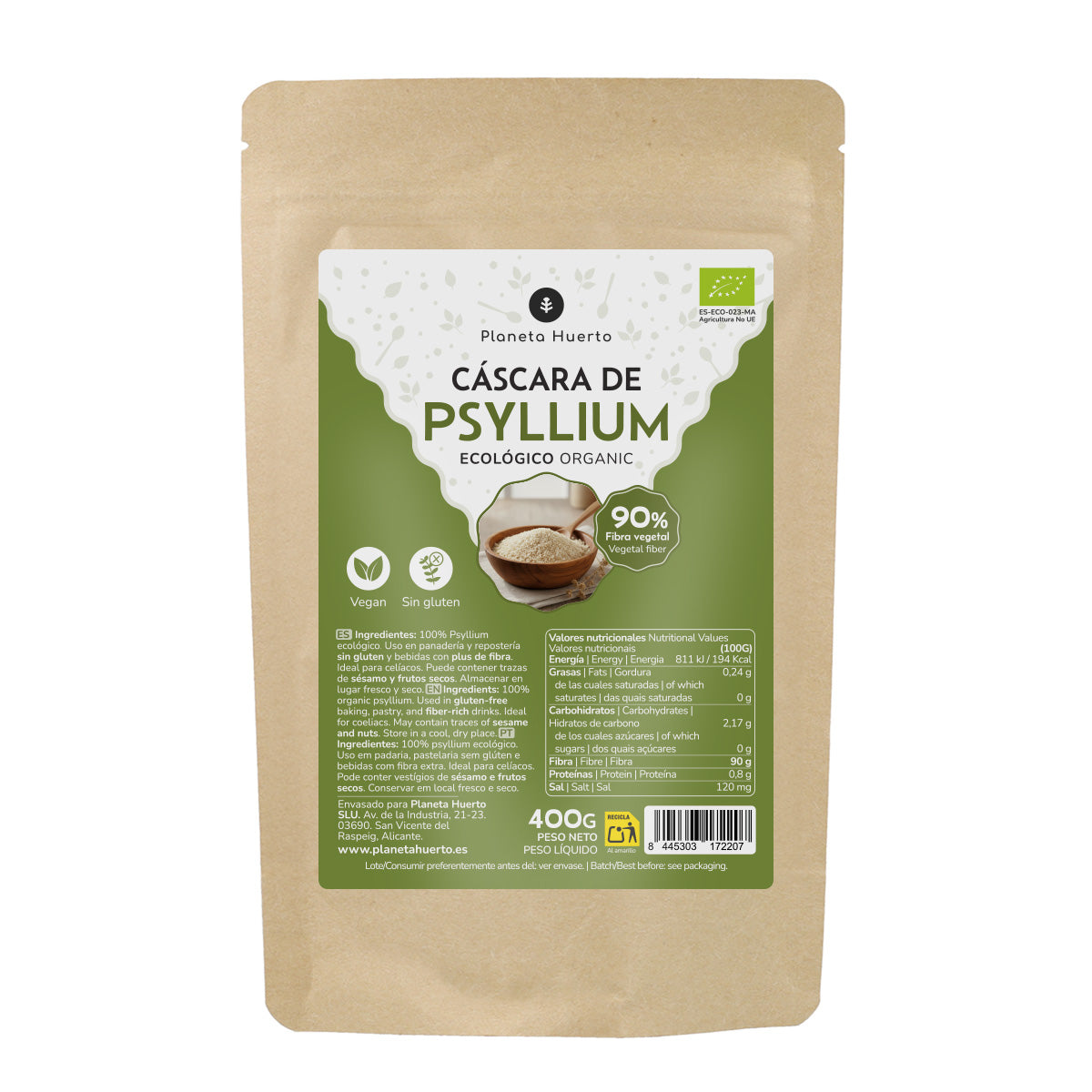 Flohsamenschalen ECO Planeta Huerto 400 g