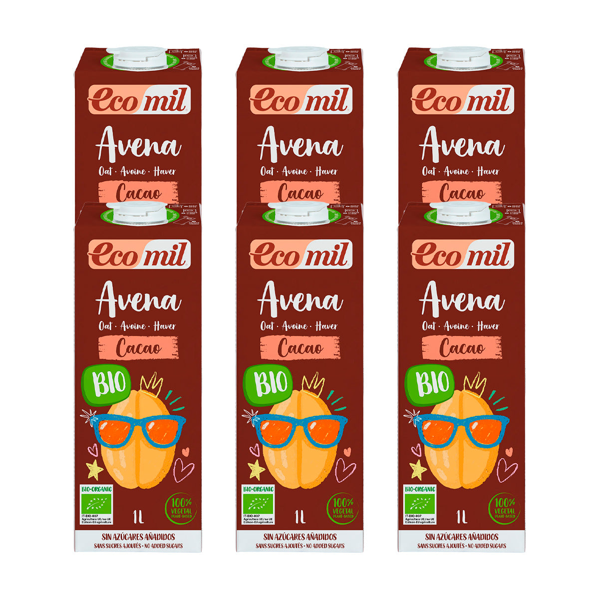 6er-Pack NaturGreen Haferdrink Choco 1 l