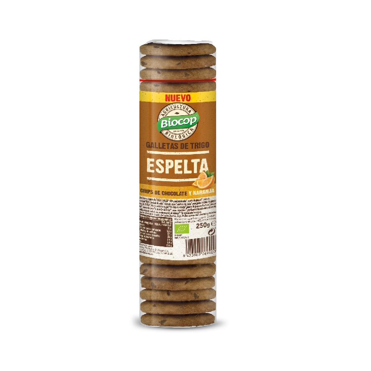 Dinkelkekse mit Schokoladenstückchen und Bio-Orange Biocop 250 g