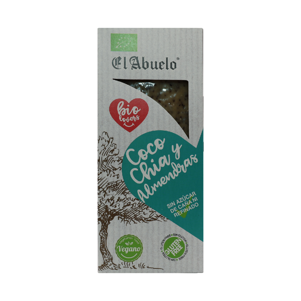 Veganer Nougat Kokosnuss, Chia und Mandeln  ECO El Abuelo, 200 g