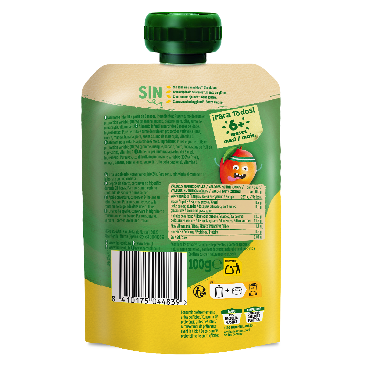 Tropischer Joghurtbecher Hero 100 g