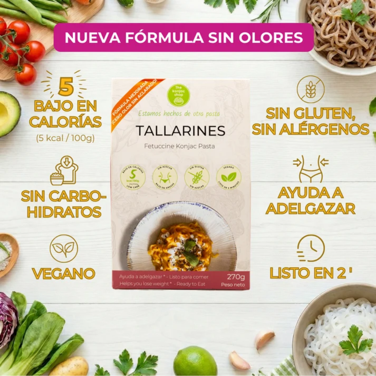 Konjak-Nudeln The Konjac Shop 270 g