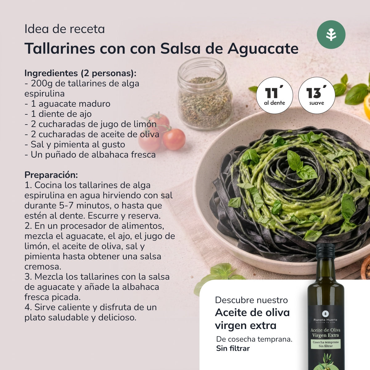 Meeresalgen-Tagliatelle ECO Planeta Huerto 500gr