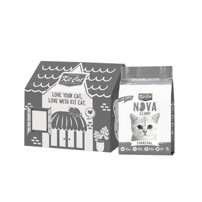 Katzenstreu-Set Eco SoyaClump – Charcoal 7 l Katzenstreu