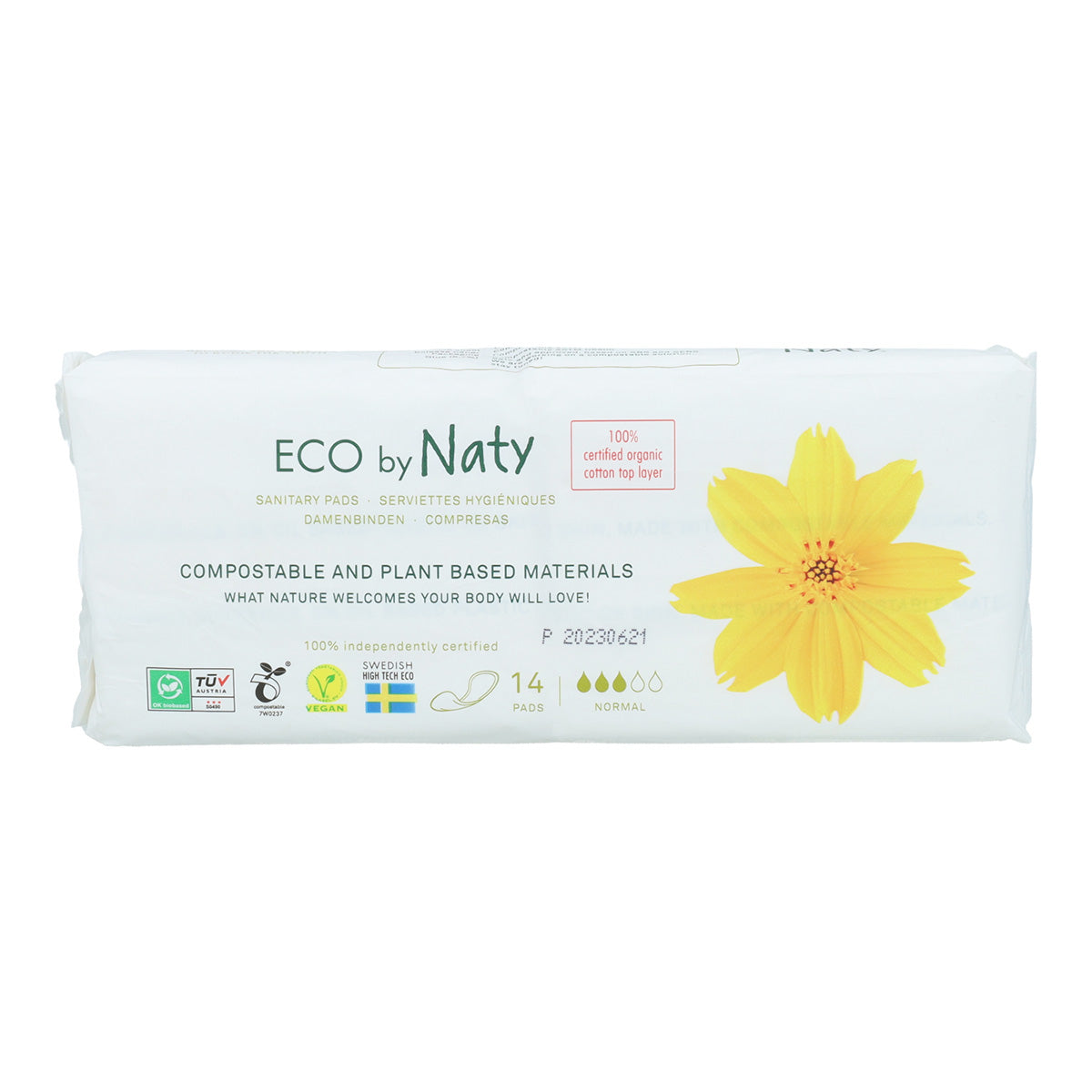 Compresas sin alas Normal Naty 14 Uds