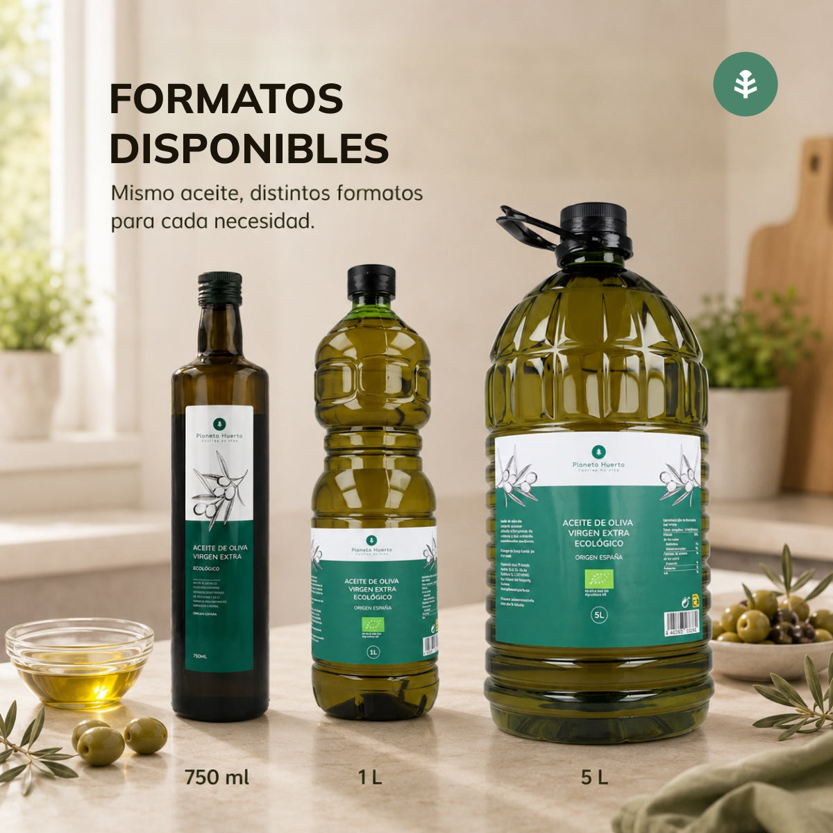 Natives Olivenöl Extra ECO Planeta Huerto 1 L