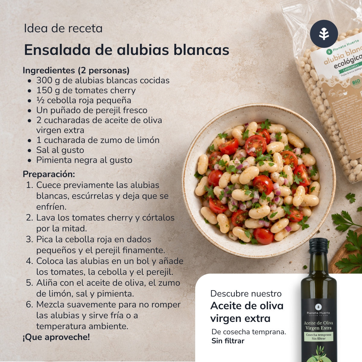 Weiße Bohne ECO Planeta Huerto 500 g