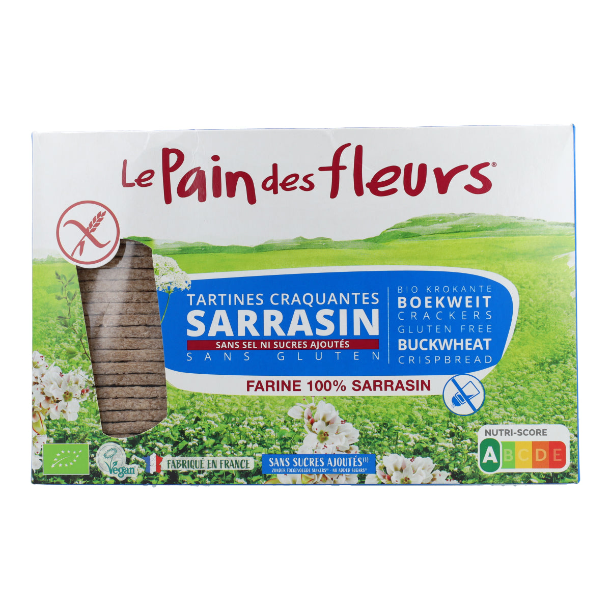 Knusprige Cracker aus Buchweizen ohne Salz, glutenfrei BIO Le Pain de Fleurs 300 g