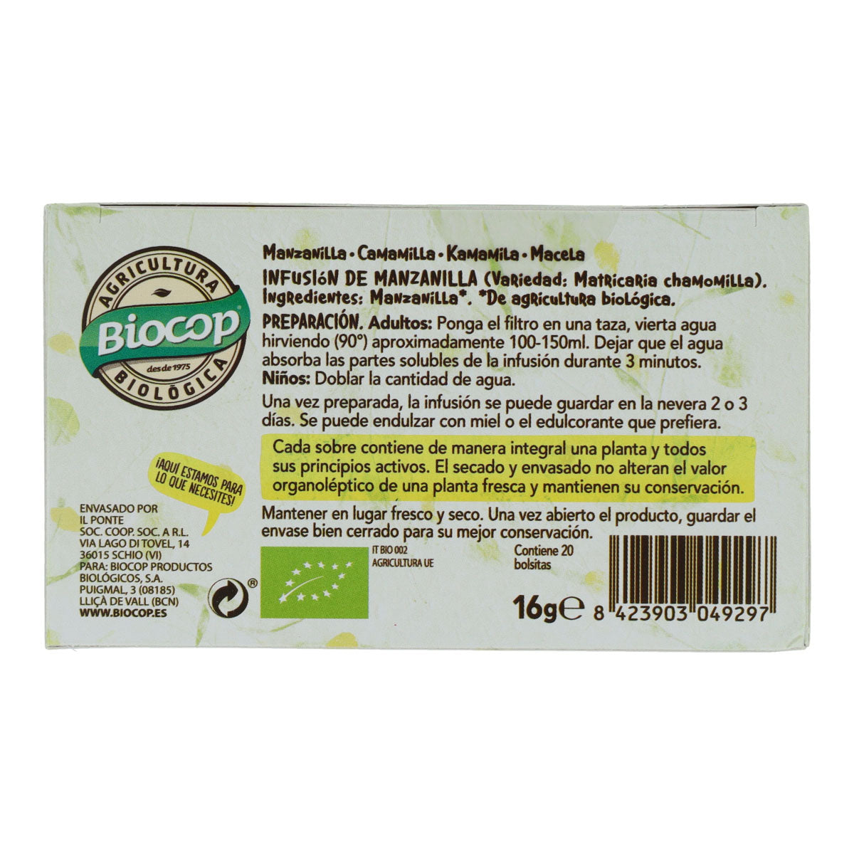 Kamillentee Biocop 20 Beutel