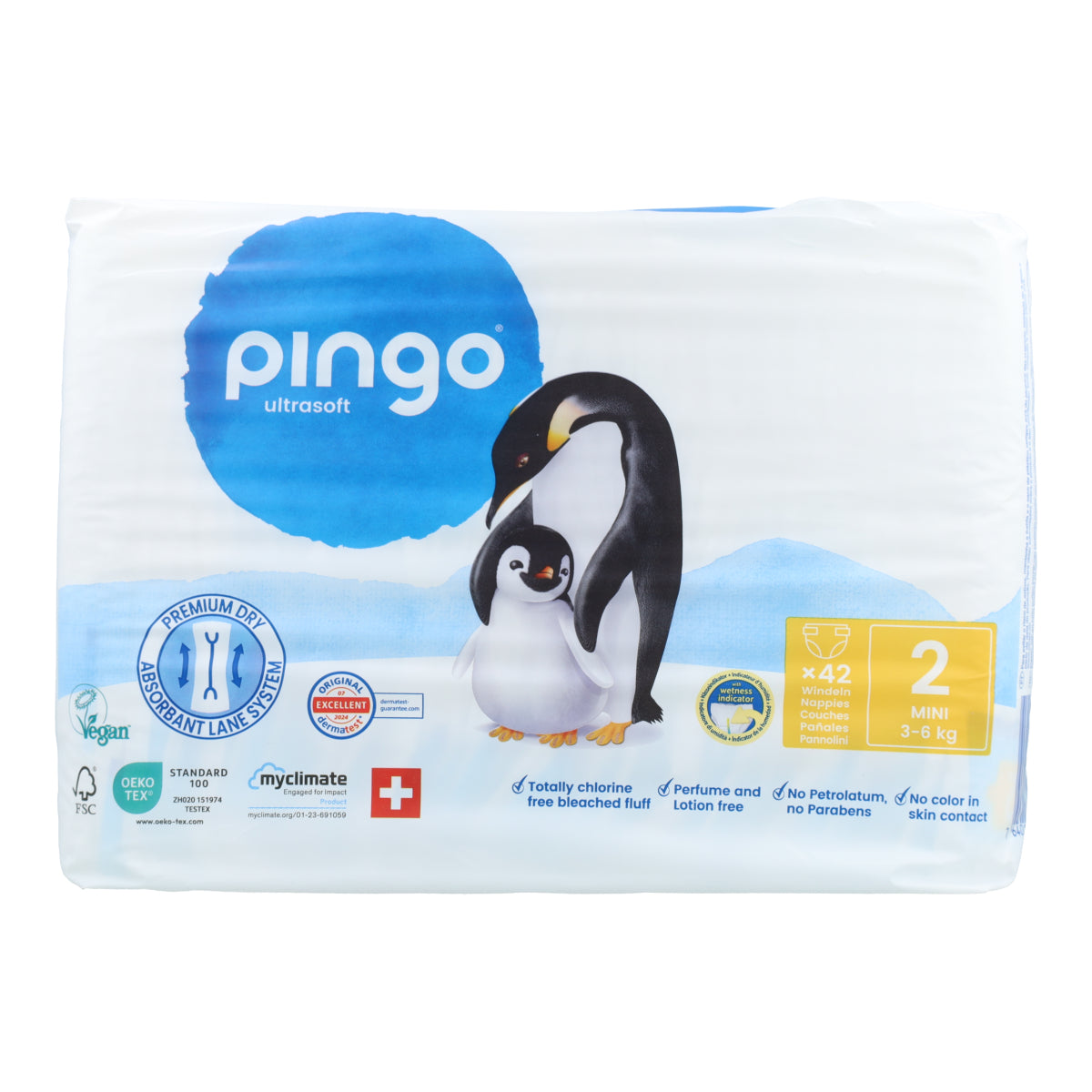 Windeln T2 (3-6 kg) Pingo 42 Stück