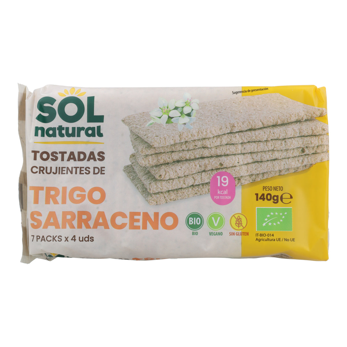 Glutenfreier Buchweizen-Toast von Sol Natural 140 g BIO