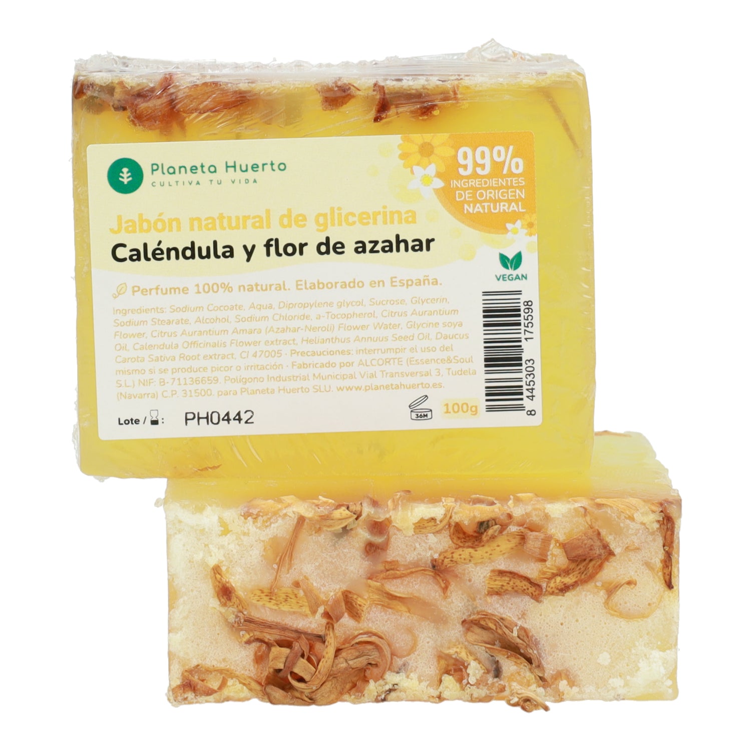 Natürliche Glycerinseife mit Calendula und Orangenblüten 100 g