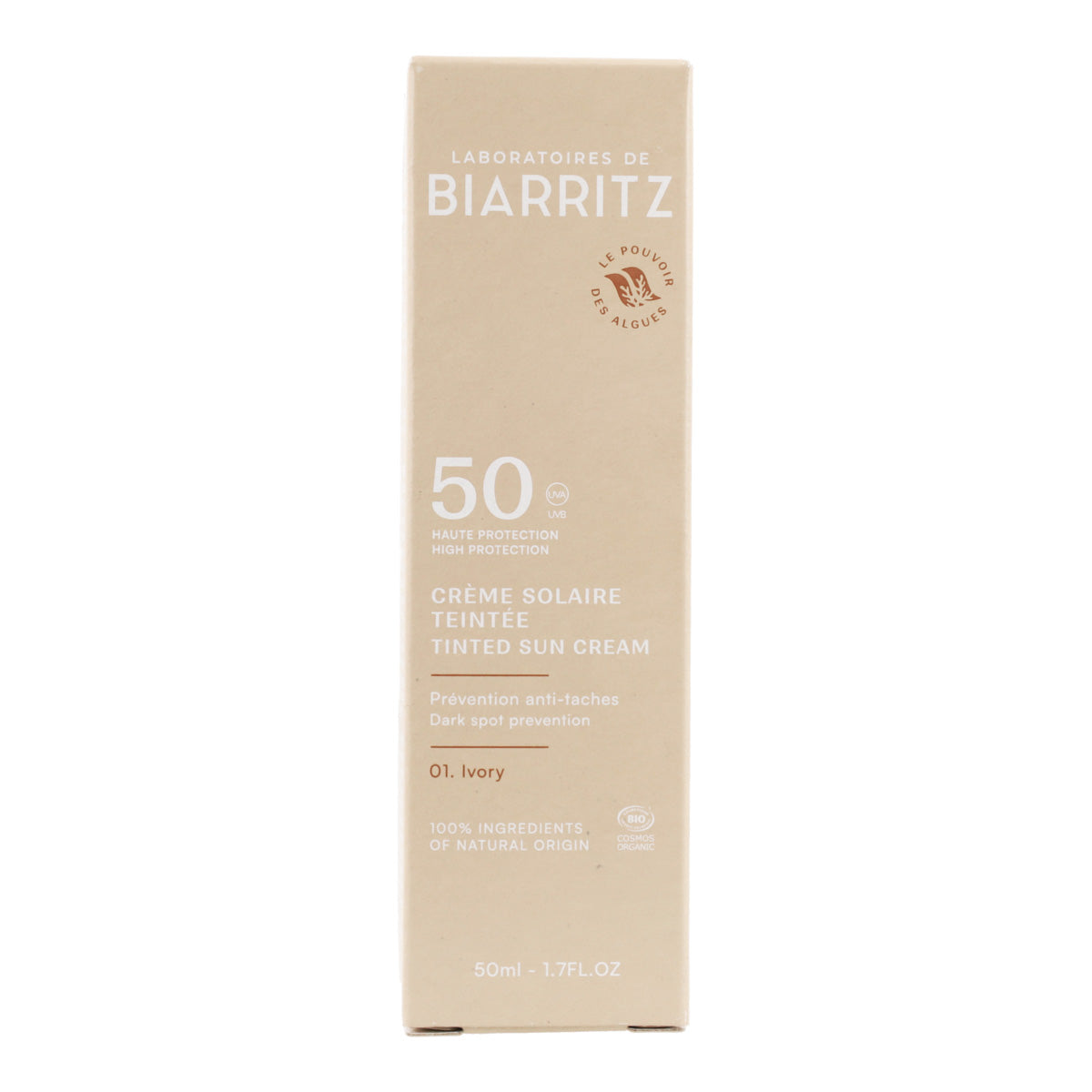 Gesichtscreme in Elfenbeinfarbe LSF 50 Biarritz