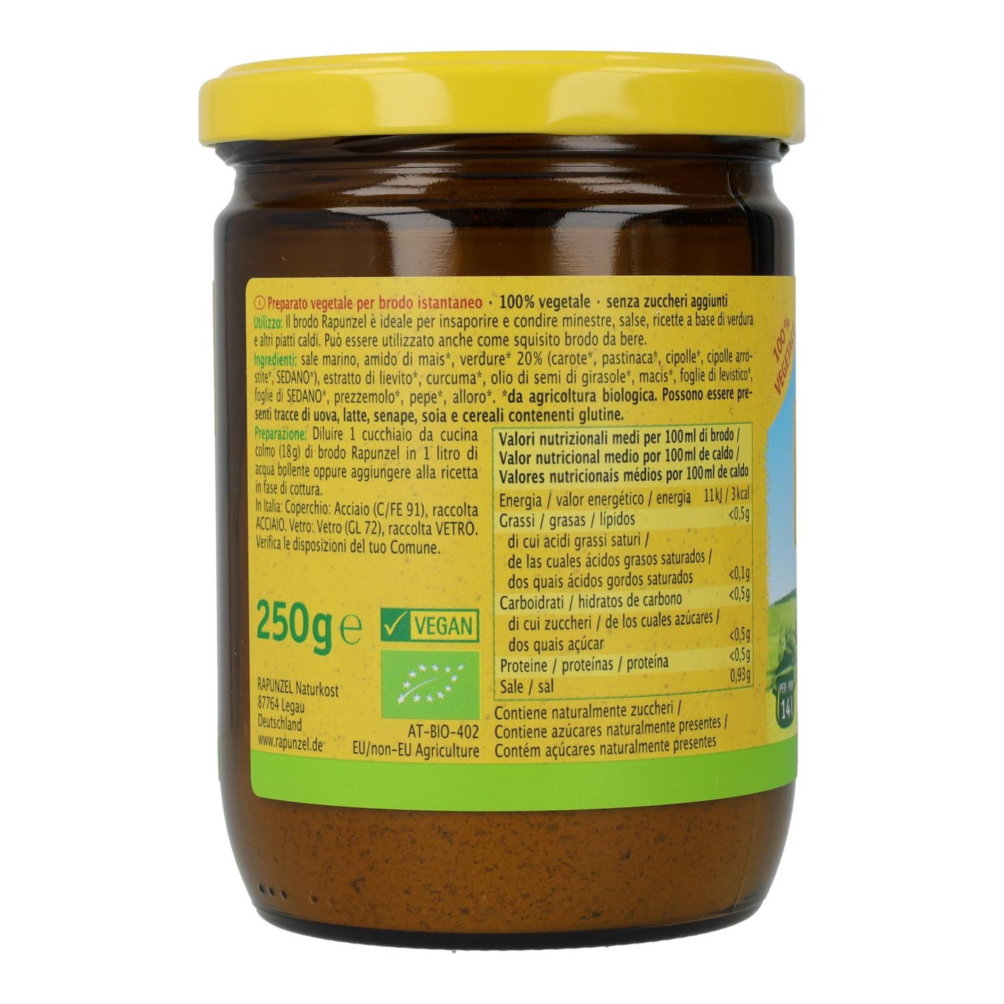 Caldo de Verduras Rapunzel, 250 g