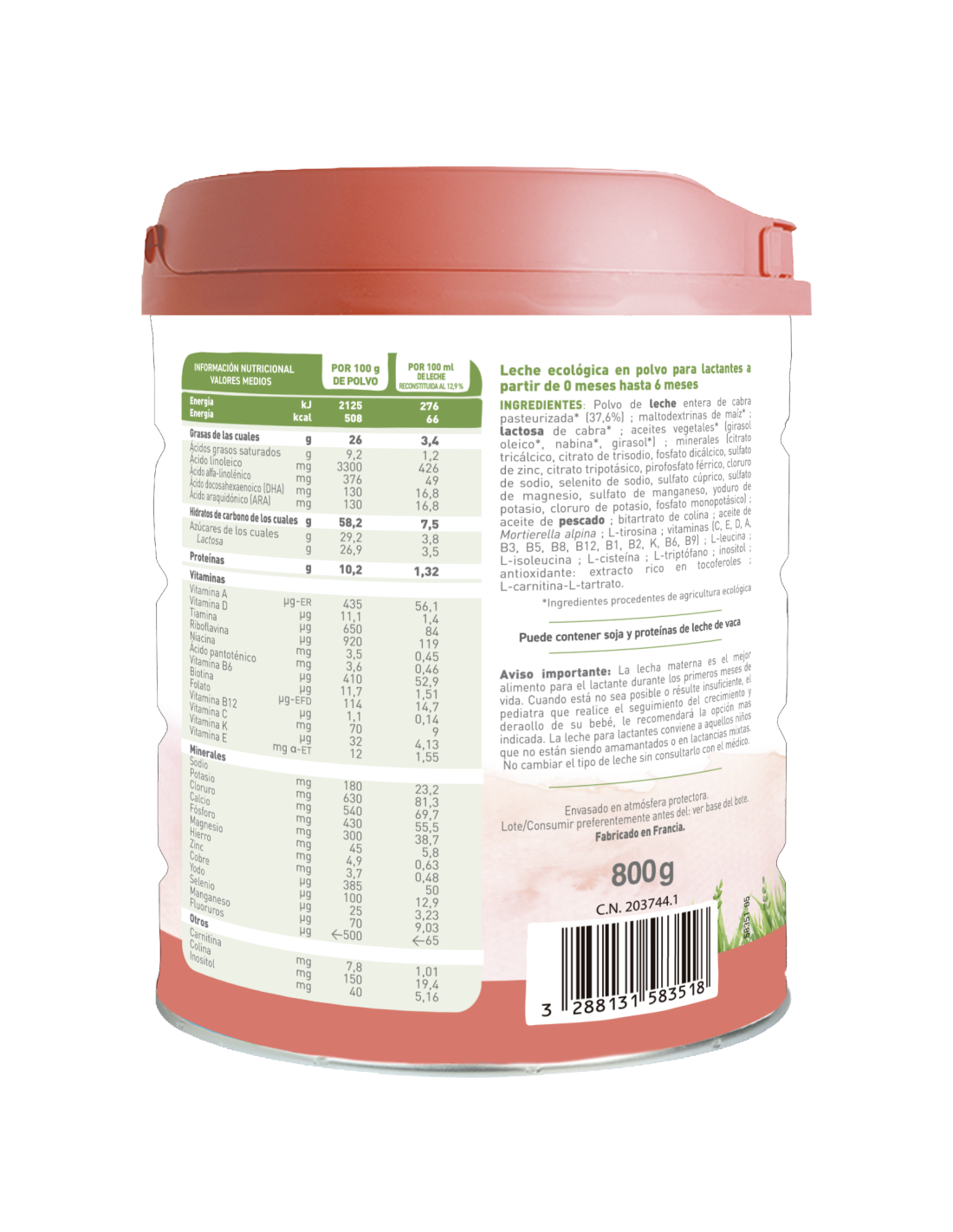 Bio-Ziegenmilch Caprea 1 (0 bis 6 Monate) ökologisch Babybio 400 g