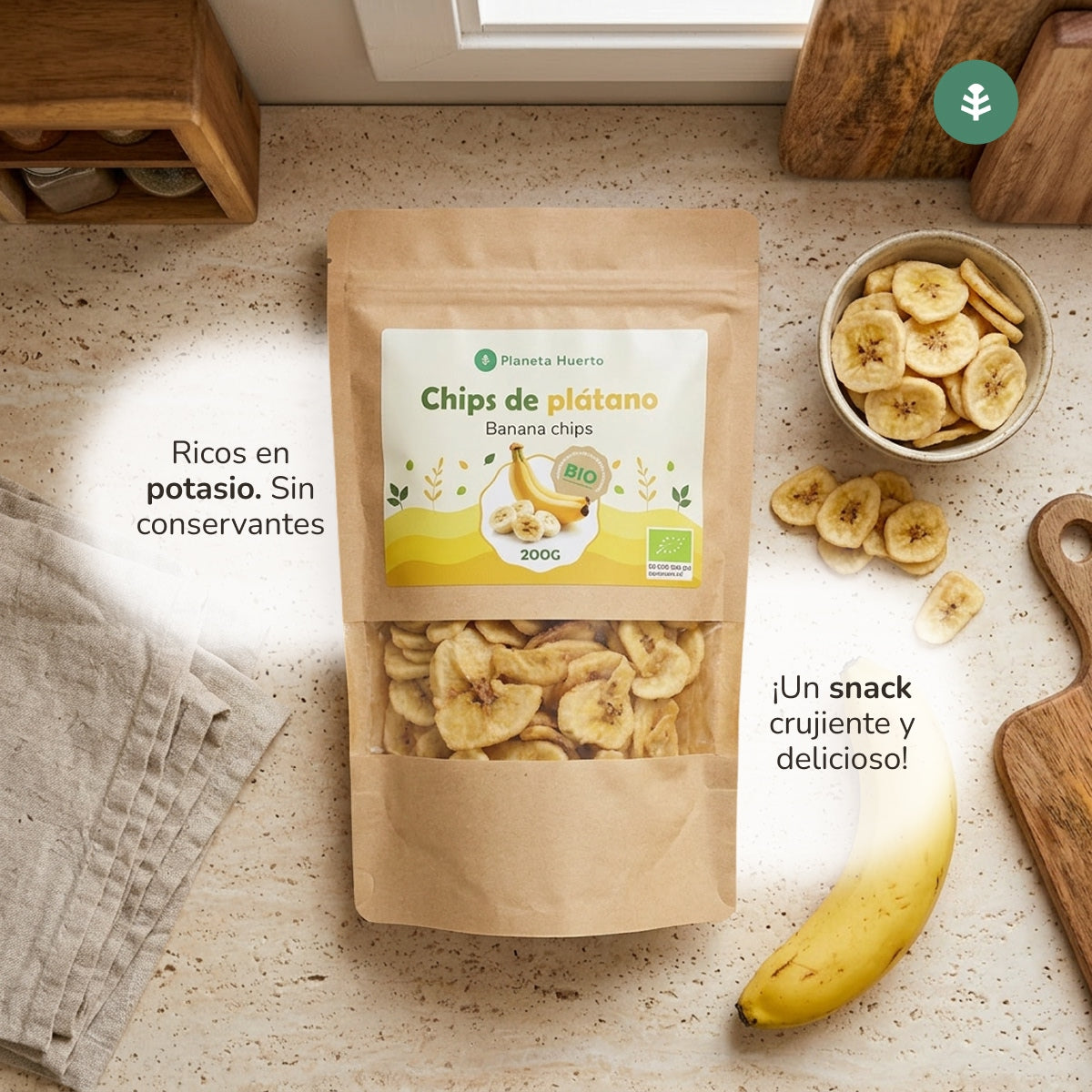 Bananenchips ECO Planeta Huerto 800 g