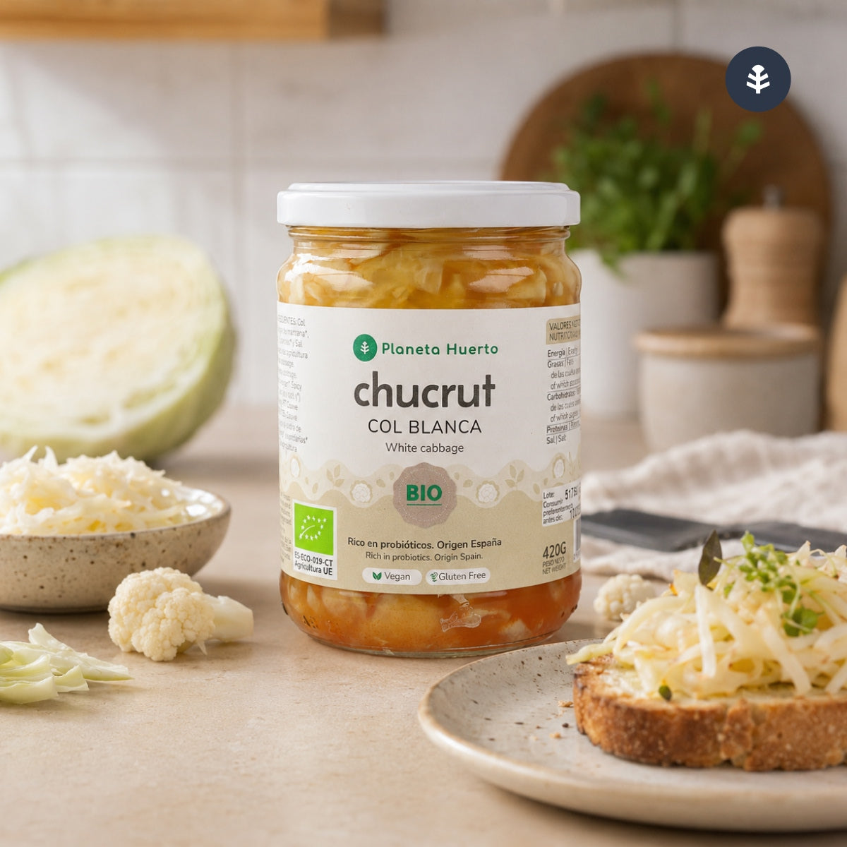 Sauerkraut Weißkohl ECO Planeta Huerto 420 g