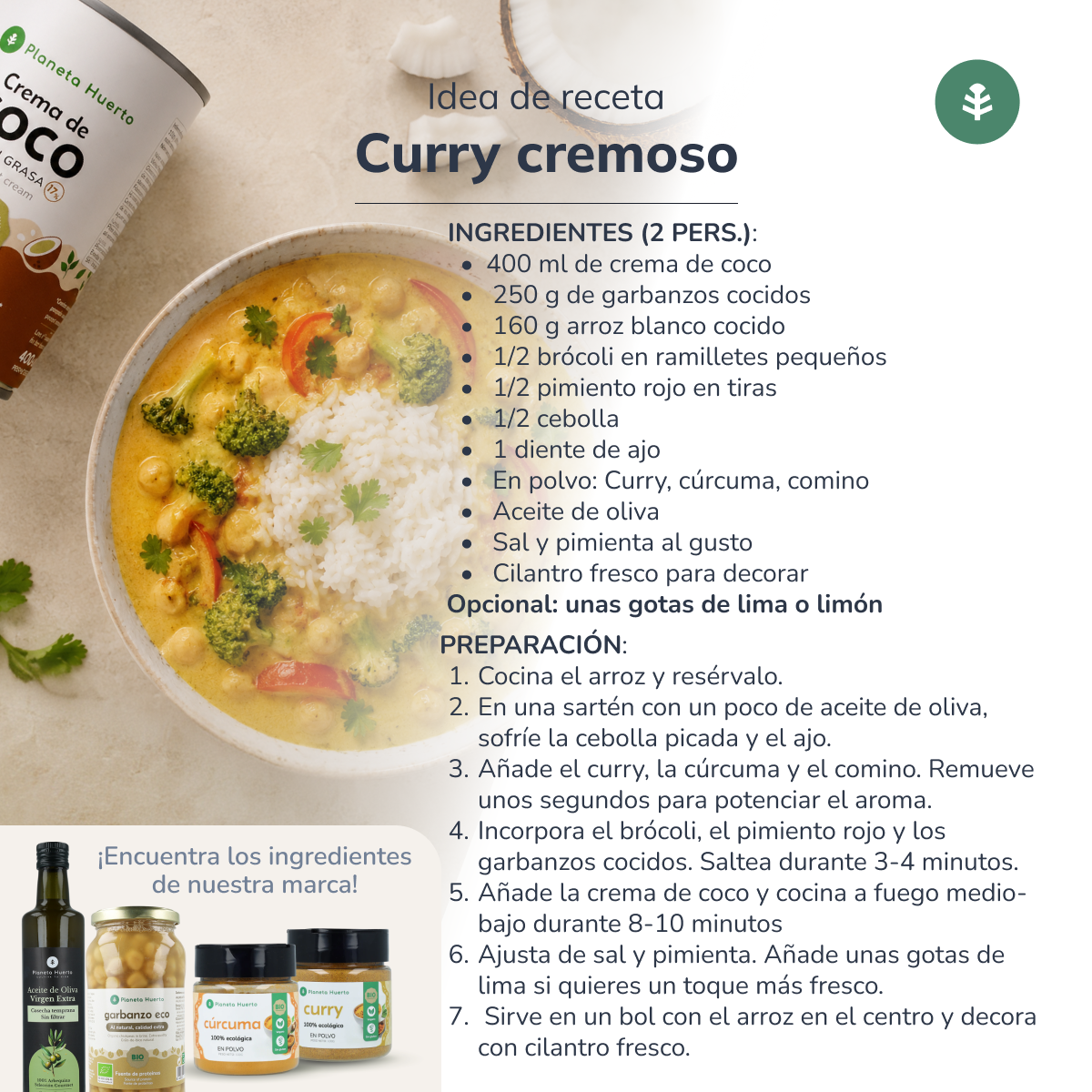 Kokosnusscreme ECO Planeta Huerto 400 ml