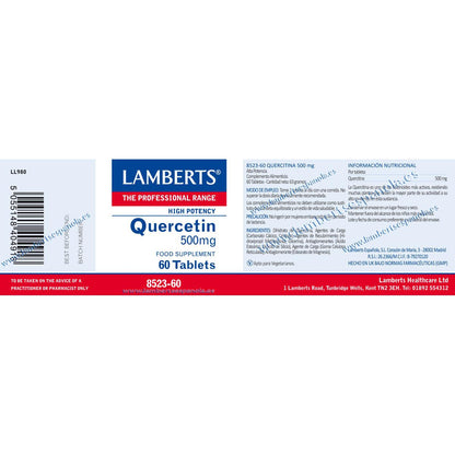 Quercitina  60 tabletas de 500, Lamberts