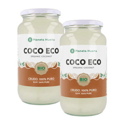 2er-Pack Bio-Kokosöl Planeta Huerto 860 ml