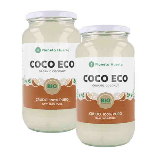 2er-Pack Bio-Kokosöl Planeta Huerto 860 ml