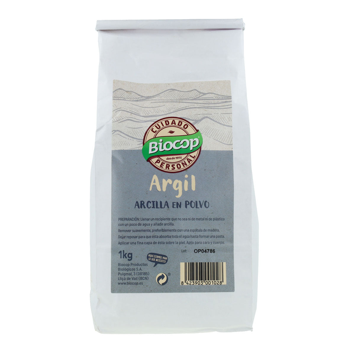 Weiße Tonerde Argil Biocop, 1 kg