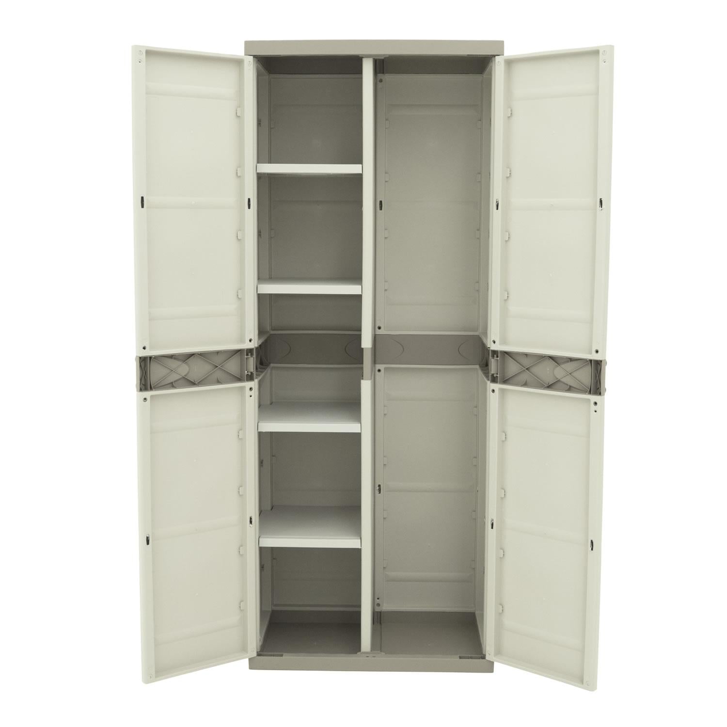 Armario Escobero 70 cm Titanium Plastiken Beige (Reacondicionado)