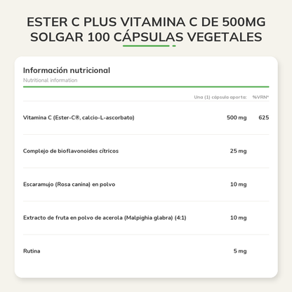 Información nutricional