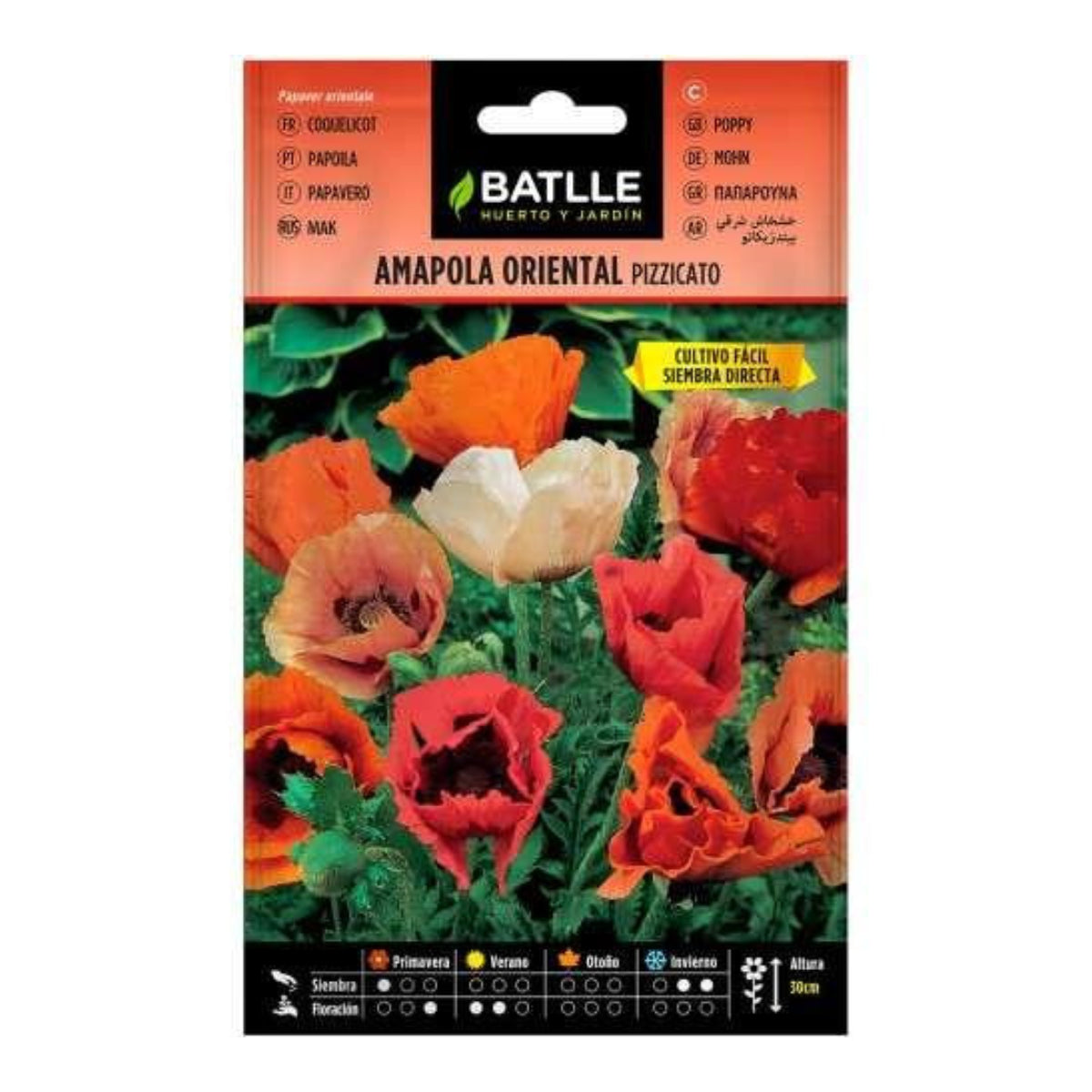 Semillas de Amapola oriental pizzicato Batlle