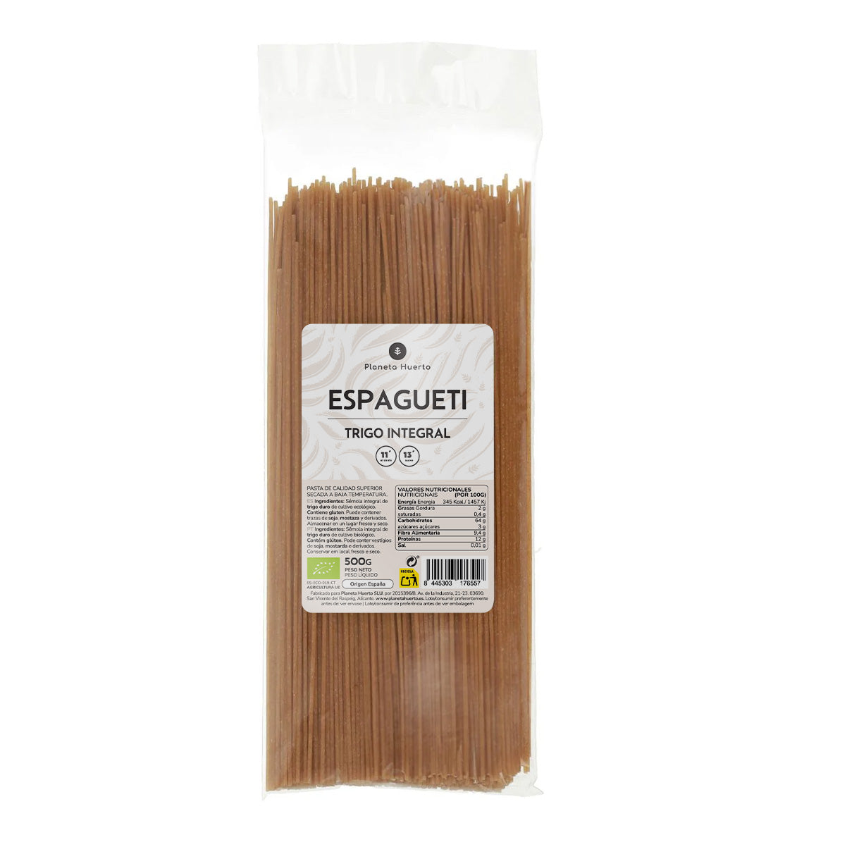 Vollkorn-Spaghetti ECO Planeta Huerto 500gr