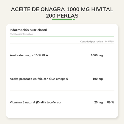 Información nutricional