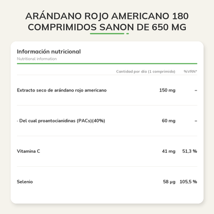 Información nutricional