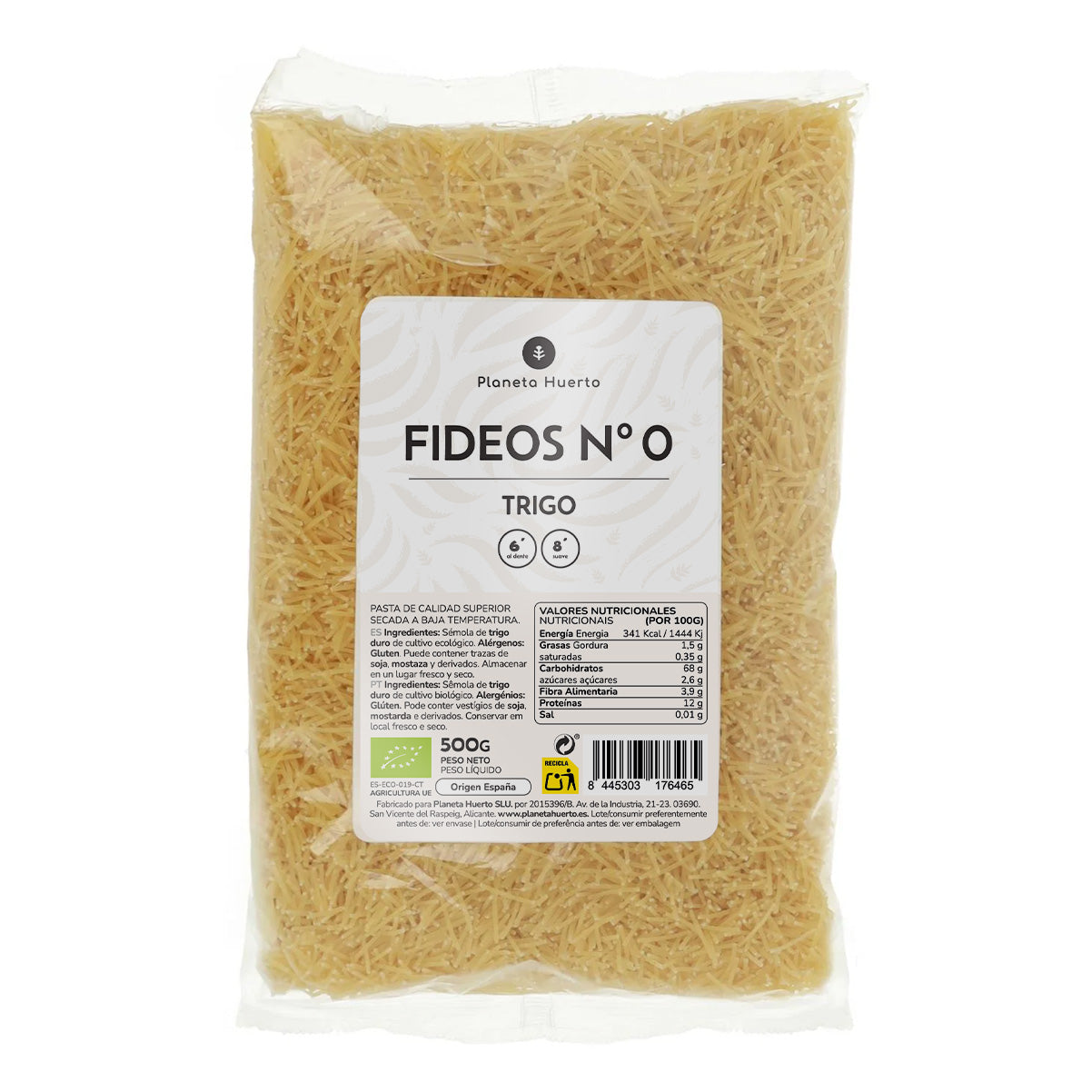 Nudeln nº0 aus Weizen ECO Planeta Huerto 500gr
