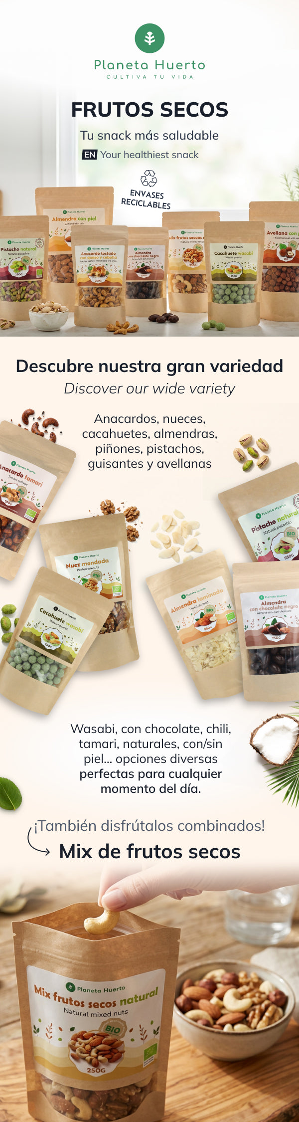 Cashewnüsse natur ECO Planeta Huerto 250 g