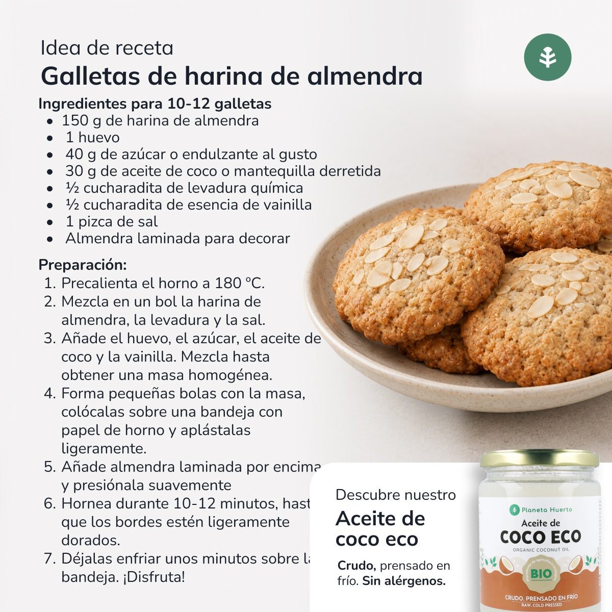 Glutenfreies Mandelmehl ECO Planeta Huerto 400gr