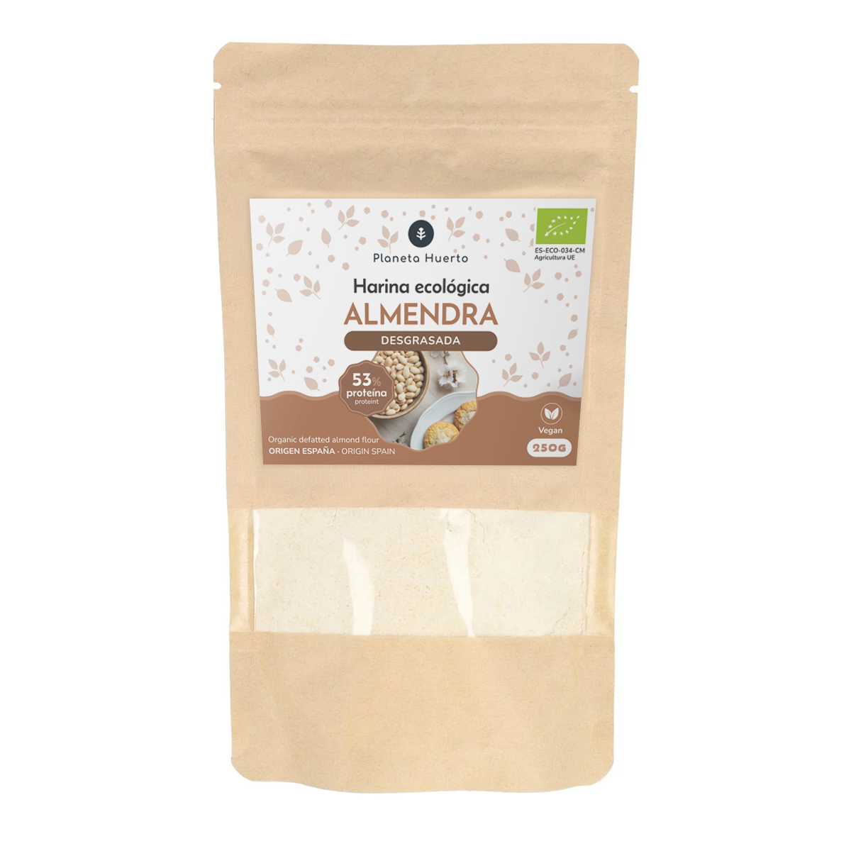 Entfettetes Mandelmehl (Mandelprotein) ECO Planeta Huerto 250 g