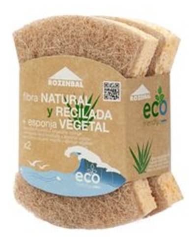 2 Scheuerschwämme mit Pflanzenfaser-Schwamm Ergo Eco Friendly ROZENBAL