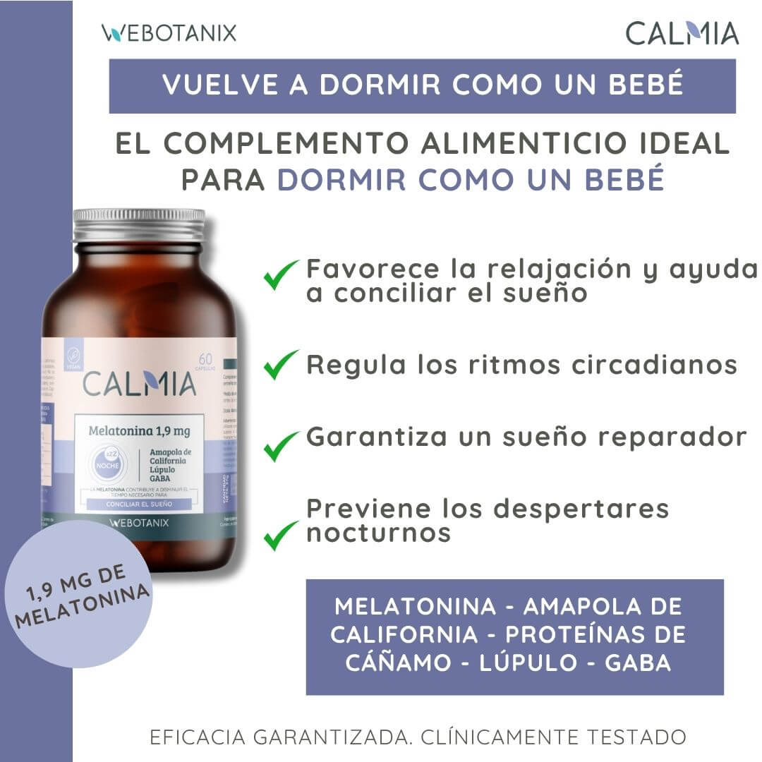 Calmia Nacht Melatonin 1,9 mg  WeBotanix 60 Kapseln