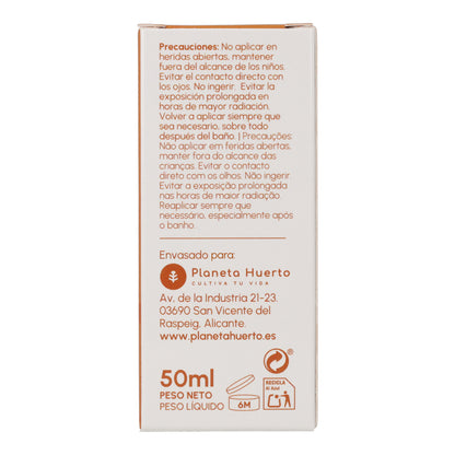 100 % mineralische Sonnenschutzcreme für das Gesicht LSF 50 Planeta Huerto 50 ml