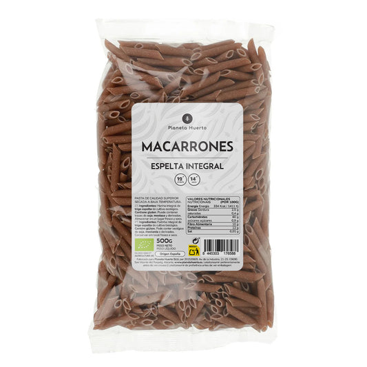 Dinkel-Vollkorn-Makkaroni ECO Planeta Huerto 500gr