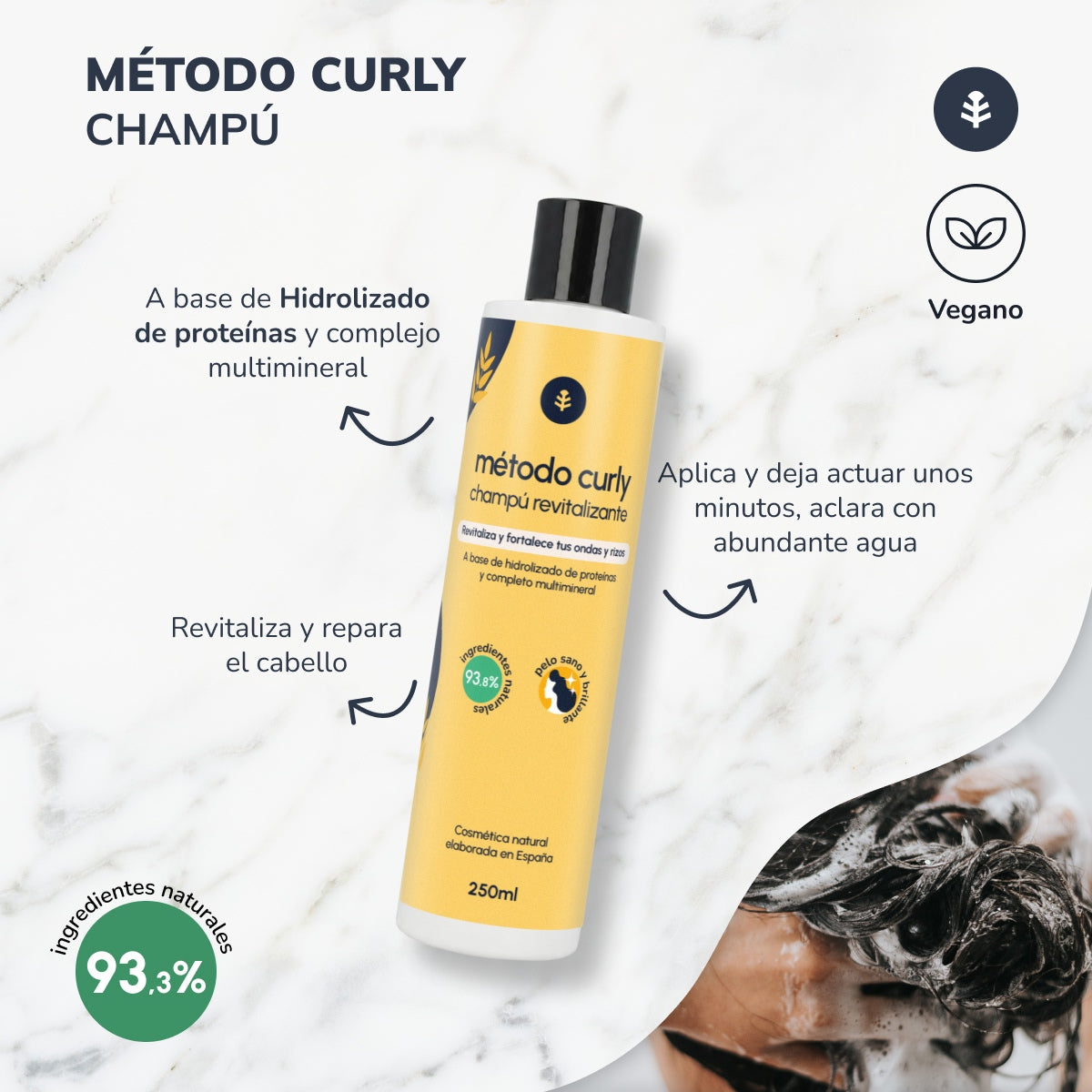Hydrolysiertes Protein Shampoo Lockenmethode Planet Orchard 250 ml
