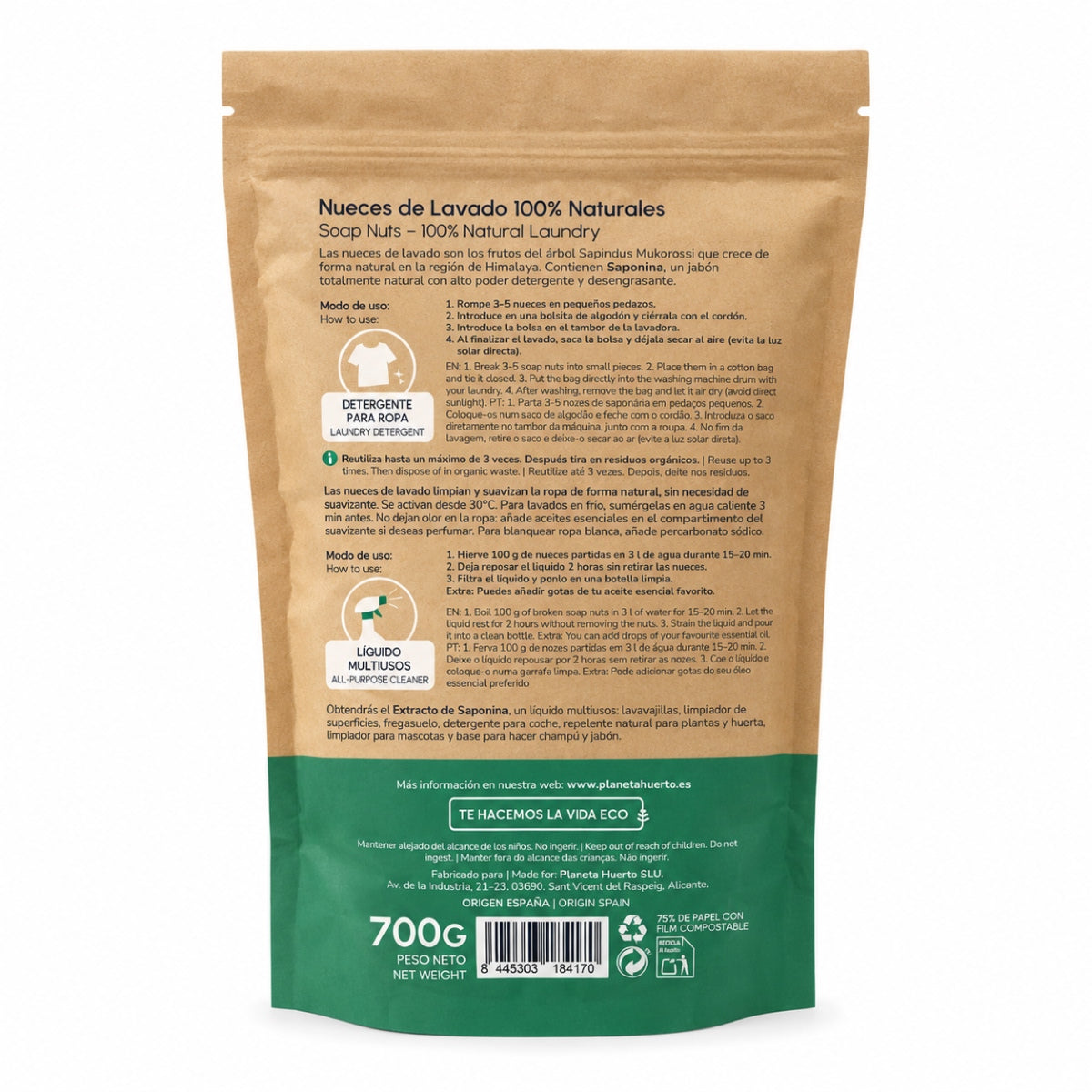 3xPlanet Orchard Waschnüsse 700 gr Packung