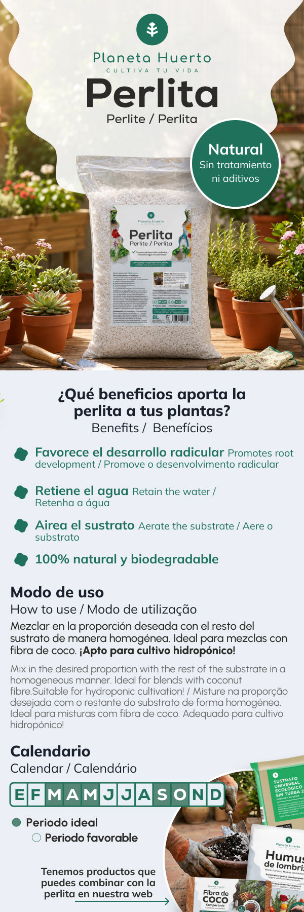 Perlit Planeta Huerto 8 Liter