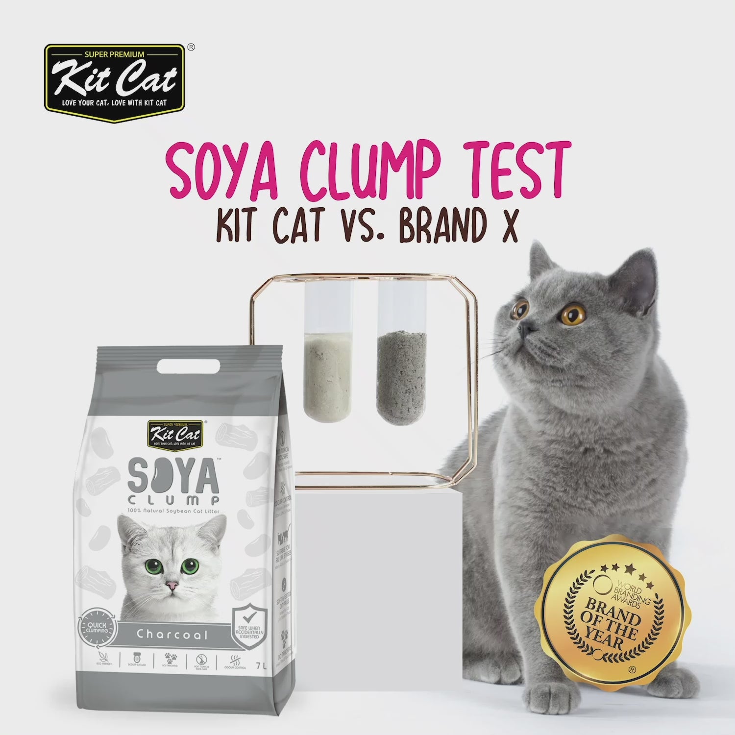 Katzenstreu-Set Eco SoyaClump – Charcoal 7 l Katzenstreu